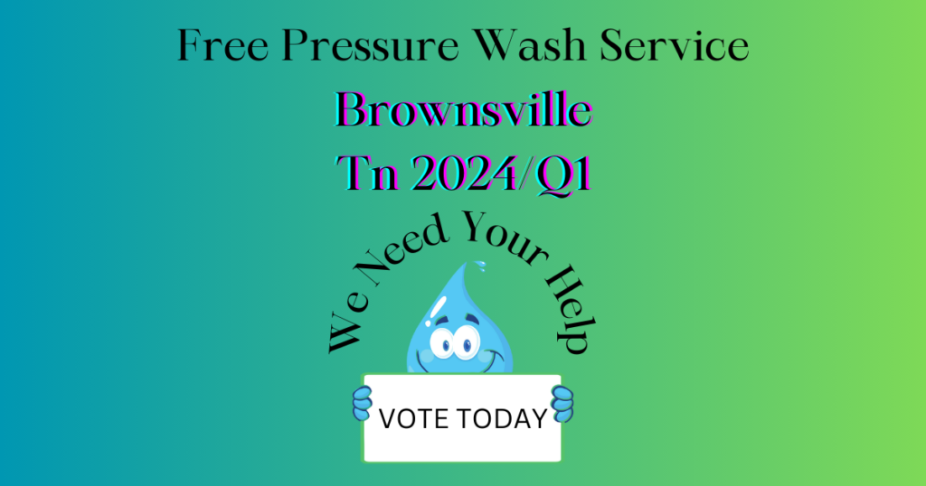 Brownsville TN - West Tn Pressure Washing is offering a free Pressure Washing Service or Soft Wash Service to non-profit, public service organization, or disabled homeowner.