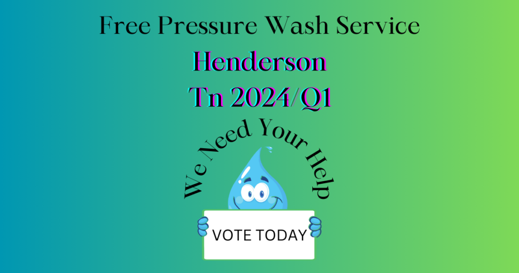 Henderson TN - West Tn Pressure Washing is offering a free Pressure Washing Service or Soft Wash Service to non-profit, public service organization, or disabled homeowner.