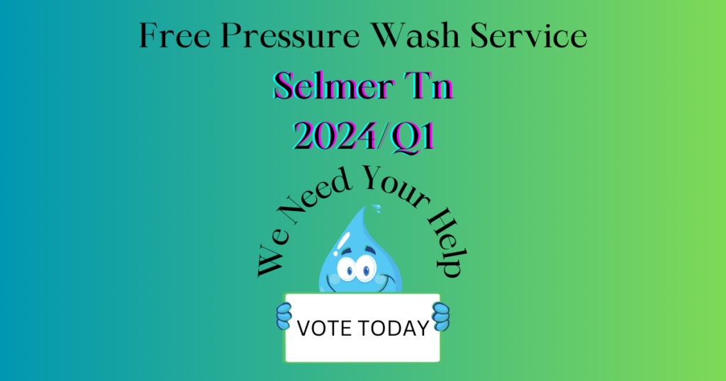 Selmer TN - West Tn Pressure Washing is offering a free Pressure Washing Service or Soft Wash Service to non-profit, public service organization, or disabled homeowner.