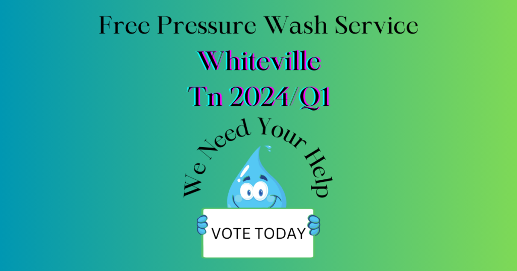 Whiteville TN - West Tn Pressure Washing is offering a free Pressure Washing Service or Soft Wash Service to non-profit, public service organization, or disabled homeowner.